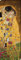 1art1 Kunstdruck auf Leinwand Der Kuss Gustav Klimt 1 teiliges mehrfarbiges Canvasbild mit Keilrahmen als Wohnung Dekoration für Ihr Zuhause in Größe 120 x 40 cm