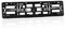 2x Black effect with white Rim Number Plate Surrounds Holder Frame ABS PC plastic