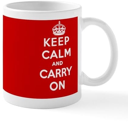 CafePress Keep Calm and Carry On Mug 11 oz (325 ml) Ceramic Coffee Mug