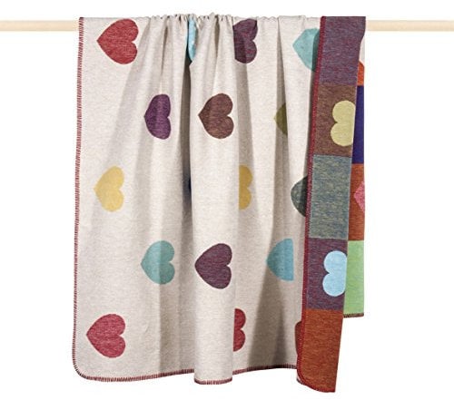 Pad - Decke - Kuscheldecke - Wendeoptik - Honey - Herzen - Multi/Bunt - 150 x 200 cm