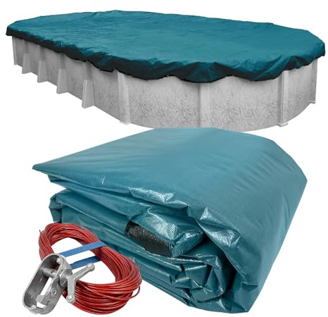 Robelle 391833-4 Supreme Plus Winter Pool Cover for Oval Above Ground Swimming Pools, 18 x 33-ft. Oval Pool