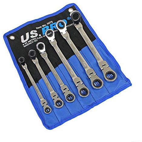 BERGEN 6pc Double Ratchet Flexible Ring Spanner Set 8-19mm Flexi Wrenches B1895