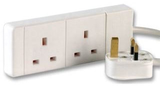 Cable-Core 2 Socket Gang Power Cord Extension 15 meters