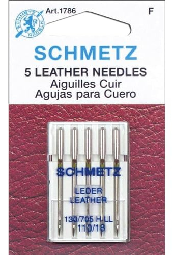 Euro-Notions 1786 Leather Machine Needles-Size 110-18 5-Pkg by Schmetz