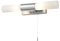 LITECRAFT Elena Bathroom Wall Light with Tube Glass Shades - Polished Chrome