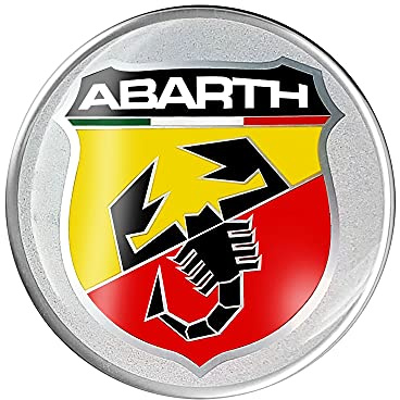 Abarth 21534 3D Aufkleber Schild, Durchmesser 75 mm