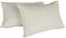 Italian Bed Linen Max Color Coppia di Federe Tinta Unita, 100% Cotone, Panna, 52 x 82 cm