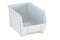 hünersdorff Sichtbox / Stapelbox / Lagerbox in Größe 3, aus Polystyrol, hohe Formstabilität und Belastbarkeit, Farbe: Grau