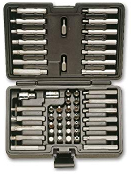 Beta 867/C52-52 inserti con attacco esagonale 10 mm e 2 accessori in cassetta di materiale plastico
