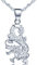Unendlich U Fashion 925 Sterling Silber Damen Halskette Drache Anhänger Kettenanhänger