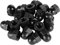 sourcing map M6 Rosca Dia Cúpula Cabeza Nylon Tapa Bellota Hexagonal Tuercas Negro 20Uds