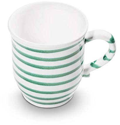 GMUNDNER KERAMIK Schokotasse, Volumen: 300 ml, Grüngeflammt, handgemachte Keramik aus Österreich