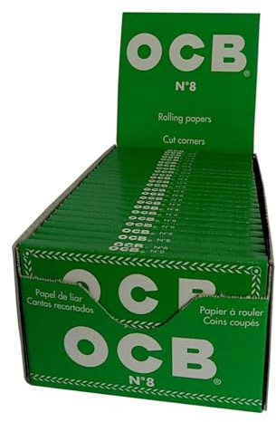 50x OCB Nr. 8 grün Zigarettenpapier - Blättchen - Papers kurz à 50 Blatt