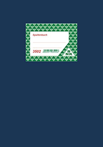 RNKVERLAG 3502 - Spaltenbuch 2 Spalten, 60 Seiten, DIN A5, rot/grau liniert, Einband blau, 1 Stück
