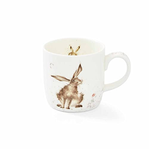 Portmeirion Home & Gifts Bone China MMKE5629-XS Good Day (Hare) Single Mug, Multi Coloured, 0.31l