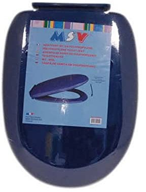 MSV 140052 Abattant WC avec Soft Close Plastique/Bleu Foncé 30 x 20 x 15 cm