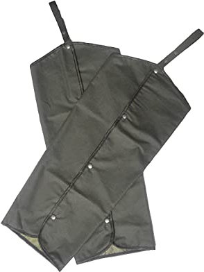 WALKER AND HAWKES Chaps unisex con bottoni a pressione, 100% cotone cerato, verde oliva, taglia unica, Oliva, Taglia unica