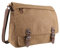 AIZBO Men's Canvas Shoulder Messenger Bag, Crossbody Day Bag 15 Inches Laptop Bag Satchel Bag for work(Brown)