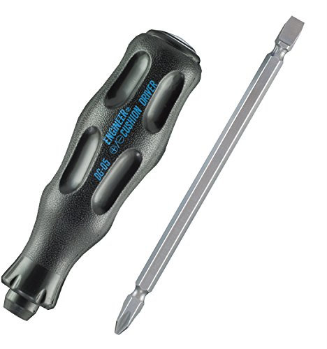 ENGINEER dg-05 - Destornillador 2 en 1 (hoja reversible de doble punta), color negro y azul, 1 unidad