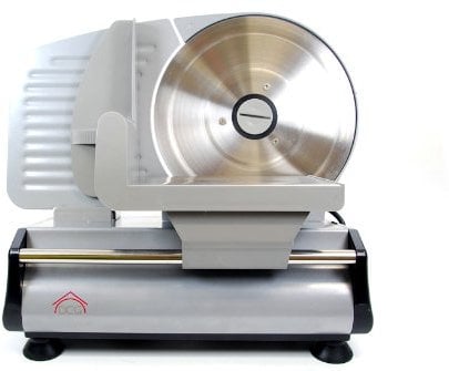 DCG MiTA - Affettatrice Elettrica in Acciaio inossidabile. Lama in acciaio inossidabile di 19 cm di diametro facilmente rimovibile