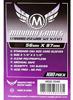 Standard USA Game Size Sleeves (100) 56 x 87mm (lila) - 7040