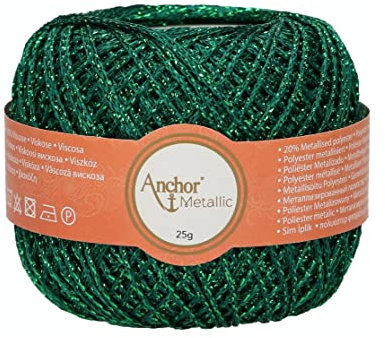 Anchor Artiste Metallic 4716400-00322 grün Effektgarn