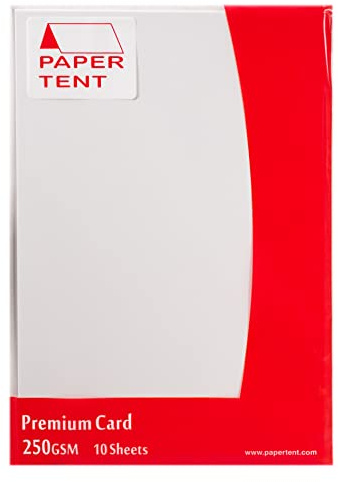 Papertent Premium-Karton, A4, 250 g/m², 10 Blatt pro Packung, Weiß