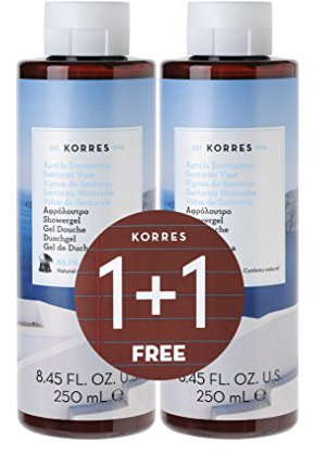 Korres 1+1 Set Santorini Vine Duschgel,1er Pack (2 x 250 ml)