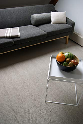 floor factory Moderner Designer Wollteppich Loft Natural beige 200x200cm - Reine Wolle in leuchtenden modernen Farben
