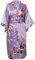 CCcollections Long Kimono Robe pour Femme, Peignoir de Luxe Léger - Élégante Robe de Nuit & Peignoir de Mariée, Cadeau Parfait pour une Douche Nuptiale & Loungewear de Luxe-Violet Clair (Light Purple)