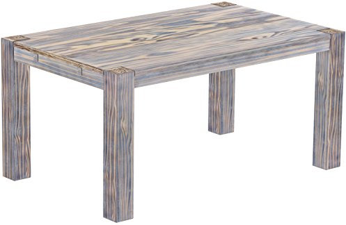 Esstisch Rio Kanto 160x100 cm Zebra Afrika Pinie Massivholz Größe und Farbe wählbar Esszimmertisch Küchentisch Holztisch Echtholz vorgerichtet für Ansteckplatten Tisch ausziehbar Brasilmöbel