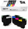 Eurotone Toner mit 50% mehr Leistung für CX310 CX410 CX510 kompatibel für Lexmark 2X 802HK 1x 802HC 1x 802HY 1x 802HM im Bundle