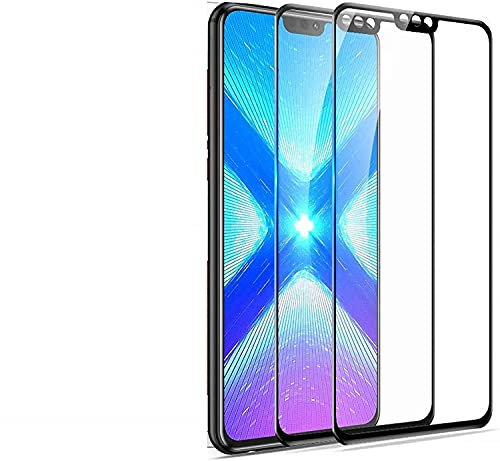 Kit 2 Pellicole (2 pack) compatibile per HUAWEI HONOR VIEW 10 LITE (6.5) / HONOR 8X Pellicola vetro GLASS FULL temperato ANTIURTO DISPLAY 9H antigraffio (CORNICE NERO)