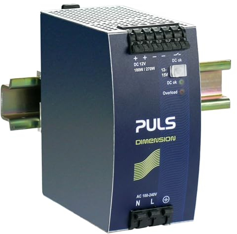 Puls QS10.121 Dc Power Supply, Metal, 12 to 15Vdc, 180W