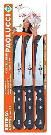 Set 6 coltelli per bistecca,manico in ABS,lama inox