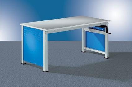 Manuflex AU9019.9006 Arbeitsgrundtisch UNIVERSAL Ergo K mit PVC-Platte, BxTxH = 1000 x 800 x 722-102