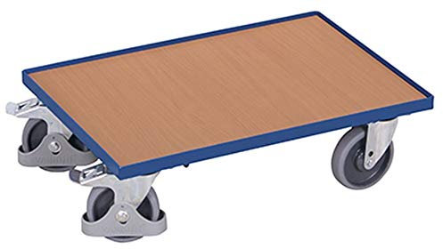 Euro System Roller mit Boden RAL5010 Enzianblau Rollwagen Kastenroller