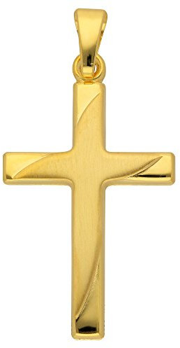 Gold Kreuz Anhänger aus 585 Gelbgold