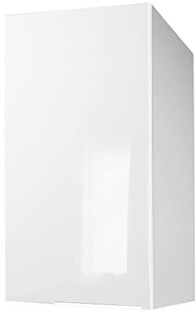 Berlenus CP4HB Meuble Haut de Cuisine avec 1 Porte Blanc Haute Brillance 40 x 34 x 70 cm