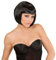 NET TOYS Kurzhaar Bob Perücke Pagenkopf schwarz Damenperücke mit Pony 20er Jahre Frisur Kurzhaarperücke Damen Faschingsperücke Karnevalsperücke