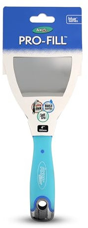 Axus Decor Pro-Fill (Blue Series) Stainless Steel Flexible Filling Knife, Filler Knife - Putty Knife for Professional & DIY Projects - Anti Rust Blade and Rubberized Handle - 4 Inch/ 100mm