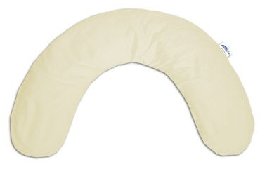 Theraline 11018302 Frühchenkissen mittel Bumerang-Form inklusive Bezug, 100 x 15 cm, jersey ecru