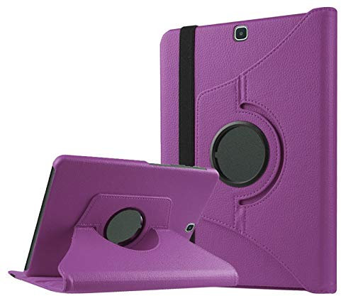 Custodia protettiva per Samsung Galaxy Tab 3 Lite 7.0, ruota a 360°, fodera in cuoio per Samsung Galaxy Tab 3 Lite 7.0 SM-T110 (7 pollici), apertura a libro, e stand che permette di mantenere il dispositivo alzato Voilet Samsung Galaxy Tab S2 9.7