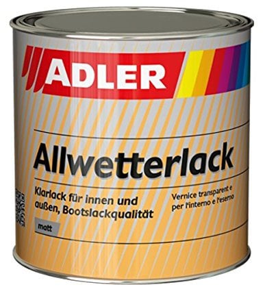 ADLER Allwetterlack Bootslackqualität Glänzend 750 ml - Klarlack für außen