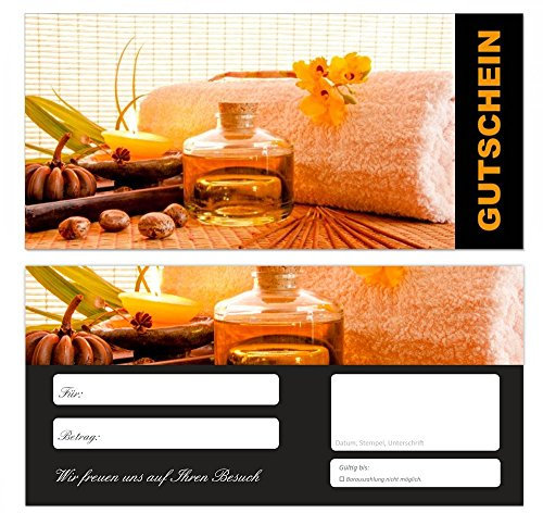 200 Stück Premium Geschenkgutscheine (Wellness-675) - Ein schönes Produkt für Ihre Kunden Gutscheine Gutscheinkarten für Bereiche wie Wellness, Sauna, Spa, Massage, Erholung, Urlaub, Kosmetik, Reisen, Entspannung und vieles mehr