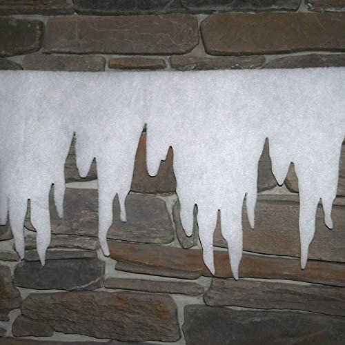 HENNECKEN Eiszapfengirlande Eiszapfen aus Schneewatte, Stärke: ca. 2 cm, ca. 98 x 35 cm, schwer entflammbar