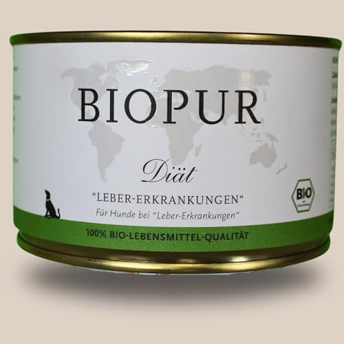 Bio Diät-Hundefutter bei Leber-Erkrankungen 6x400g Premium Nassfutter in 100% Bio-Lebensmittelqualität