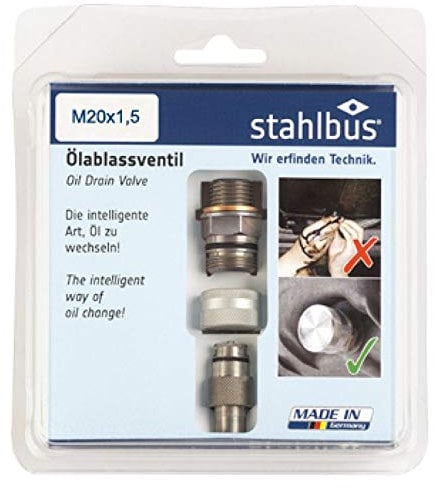 Stahlbus Ölablassventil M20x1,5 Komplettset, Unisex, Multipurpose, Ganzjährig, Stahl, Silber