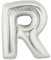 Grabo XXL Riesen Buchstabe Folienballon 102 cm (40) Farbauswahl – Perfekte Deko für Geburtstage, Jubiläen & Feiern – Happy Birthday - für Helium und Luft! Wiederverwendbar! (Silber, R)