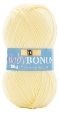 Hayfield Bonus DK, Baby Lemon (852), 100g by Sirdar